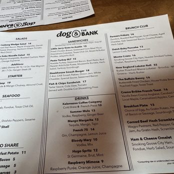 Dog & the Bank - Menu - Cocktail Bars Near Me - Plainwell, Michigan