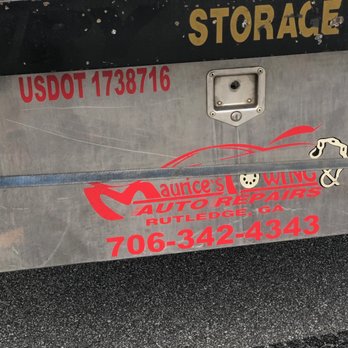 Maurice's Towing - This is their number on the tow truck - Towing Near Me - Rutledge, Georgia