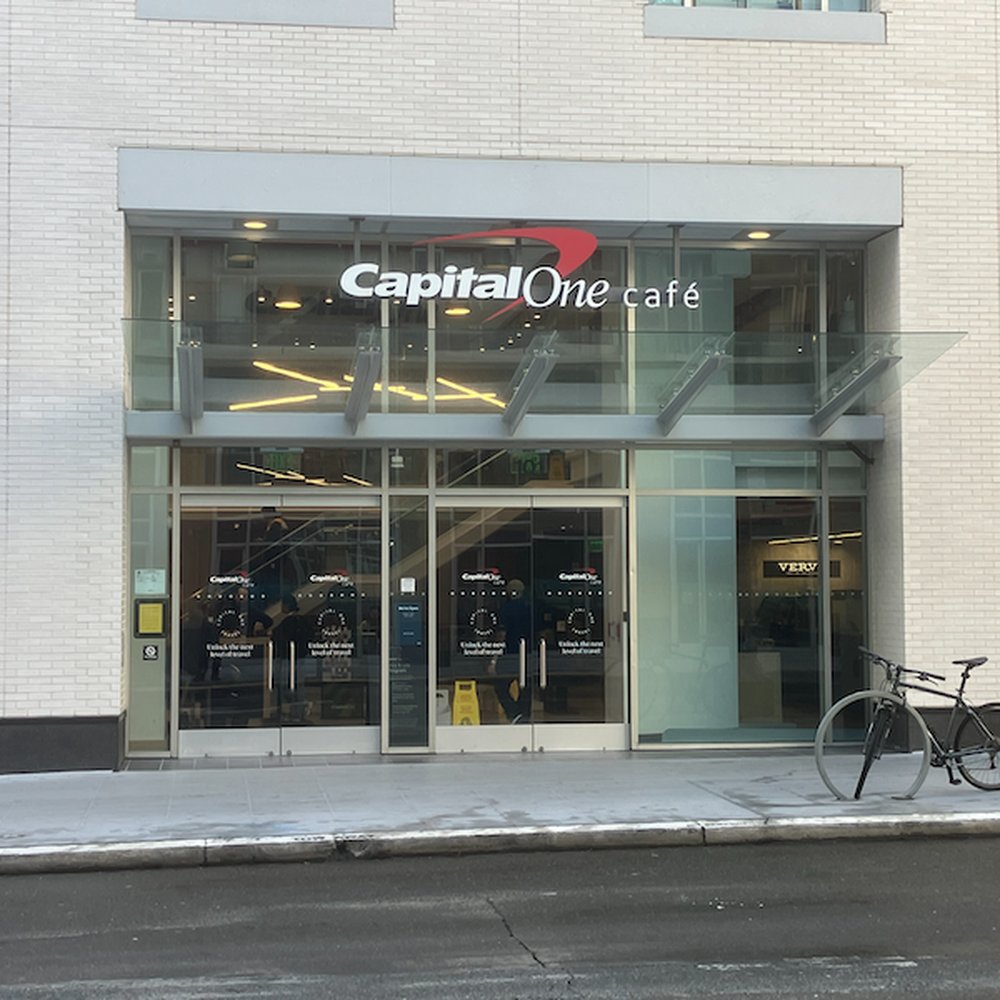Front of Capital One Cafe Front of Capital One Cafe