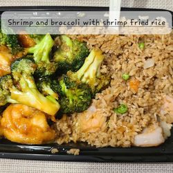 China Taste - Shrimp and broccoli with shrimp fried rice