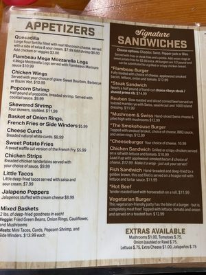 Menu photo 1 Flambeau Forest Inn Winter, WI