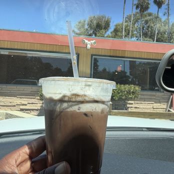 Eon Coffee - My refreshing iced mocha with oat milk, 2 & 1/2 pumps of coco and whipped cream! - Coffee & Tea Near Me - Hayward, California
