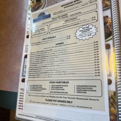 Blue Mountain Family Restaurant - Specials menu 08/29/2026
