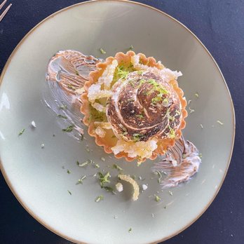 A Restaurant - Lemon pie with marshmallow cream, oh so good! The lime zest was a great touch - New American Near Me - Newport Beach, California