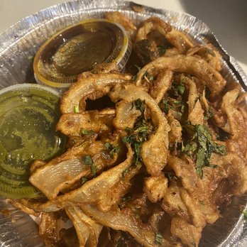 Dosa Delight - Onion bhajjia (onion fritters) was too gooey and soft - Indian Near Me - Jackson Heights, New York Dosa Delight - Onion bhajjia (onion fritters) was too gooey and soft - Indian Near Me - Jackson Heights, New York
