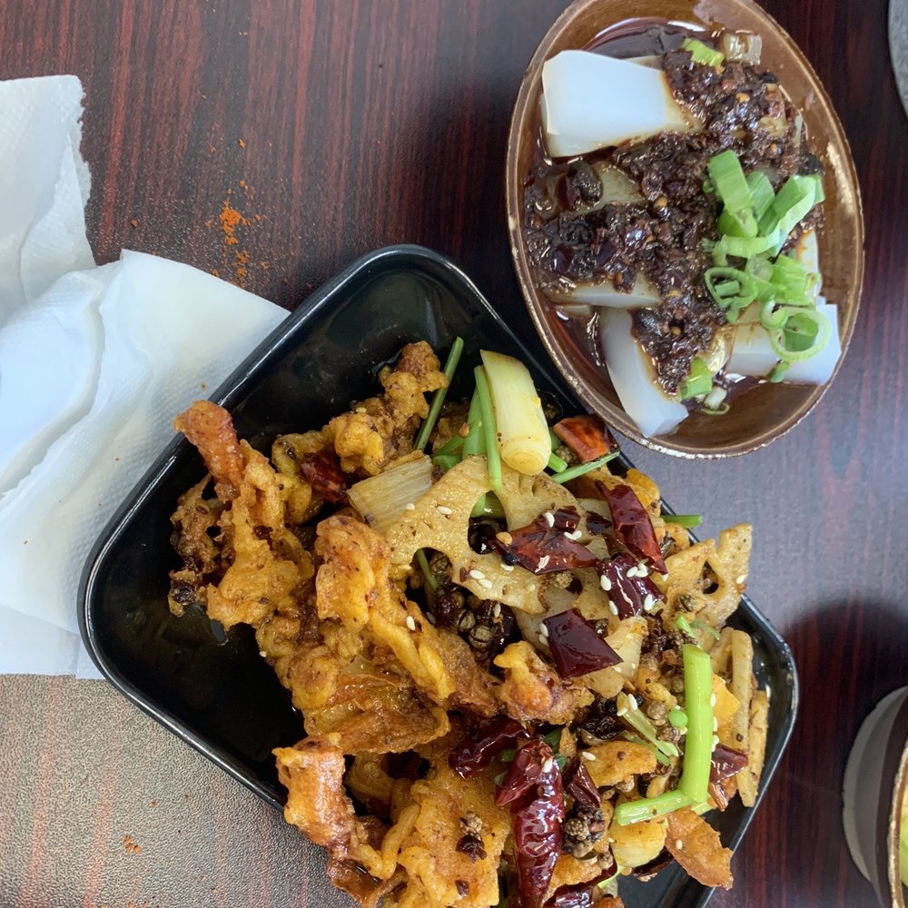 Y Noodles - Spicy Squid and Tossed Clear Noodles with Chili Sauce - Desserts Near Me - Falls Church, Virginia Y Noodles - Spicy Squid and Tossed Clear Noodles with Chili Sauce - Desserts Near Me - Falls Church, Virginia