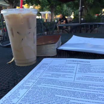 The Coffee Shop - Perfect weather and setting for some studying. Love this place! - Coffee & Tea Near Me - Gilbert, Arizona