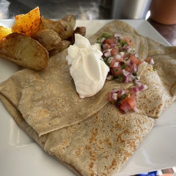 The Spot - Breakfast crepe with sausage and eggs. Yum! - Creperies Near Me - Cambria, California The Spot - Breakfast crepe with sausage and eggs. Yum! - Creperies Near Me - Cambria, California