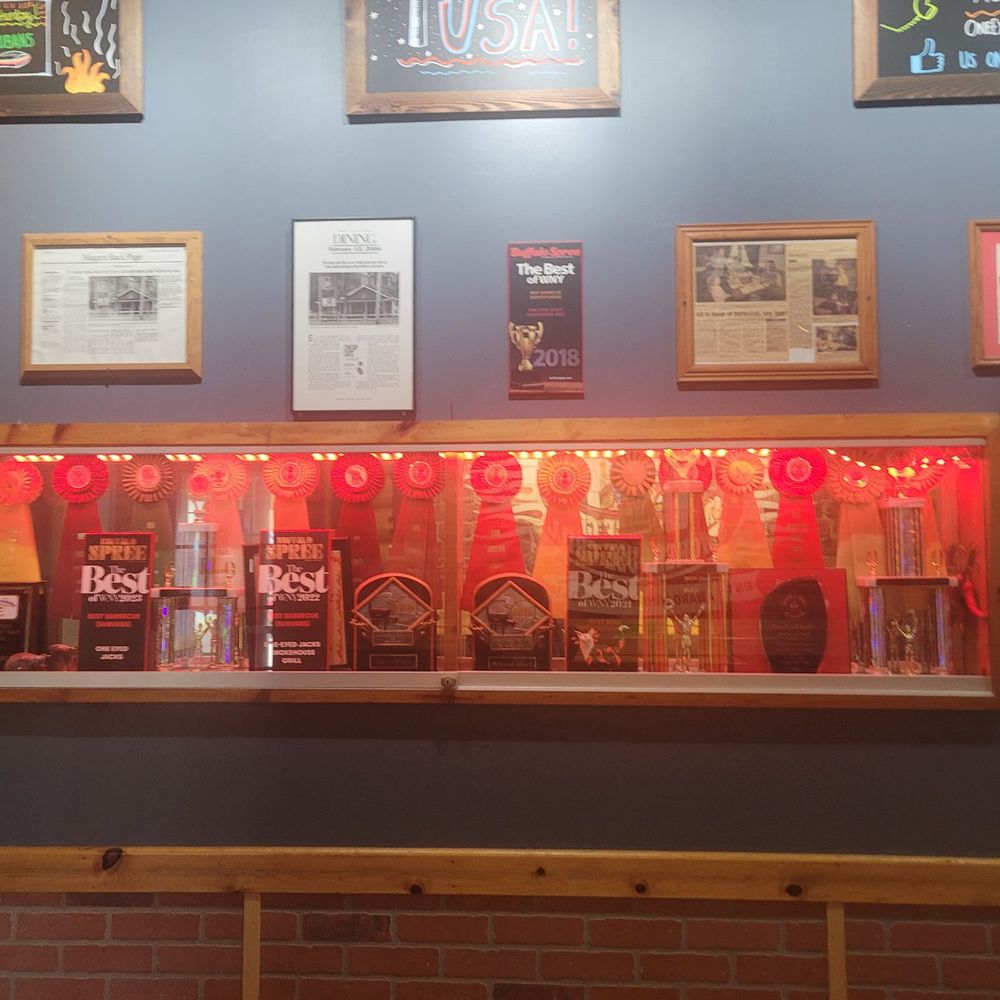 One-Eyed Jacks BBQ Restaurant - Awards that were given for a grate BBQ - Barbeque Near Me - Lockport, New York One-Eyed Jacks BBQ Restaurant - Awards that were given for a grate BBQ - Barbeque Near Me - Lockport, New York