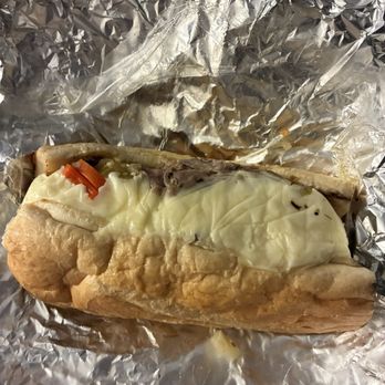 Chuck's Pizza - Italian beef dipped hot w/mozzarella really good beef!! - Pizza Near Me - Chicago, Illinois