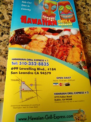 Menu photo 3 Hawaiian Grill Express San Leandro, CA
