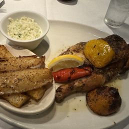Chicken, potatoes, and award-winning coleslaw!