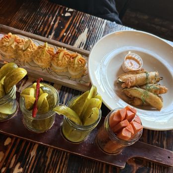 Jacob's Pickles - 4 Pickle Sampler, Pickled Eggs, Fried Pickles - Comfort Food Near Me - New York, New York