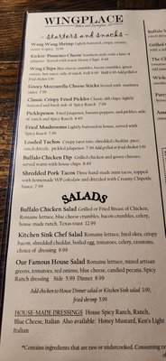 Menu photo 3 WingPlace Aiken, SC Menu photo 3 WingPlace Aiken, SC