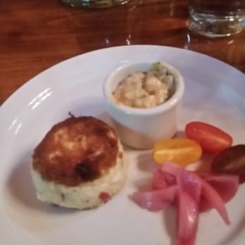 Sanders Ridge - Pleasant Crab cake appetizer...A pair for $24! High, but it turned out to be the best part of an otherwise miserable meal. - Wine Tasting Room Near Me - Boonville, North Carolina