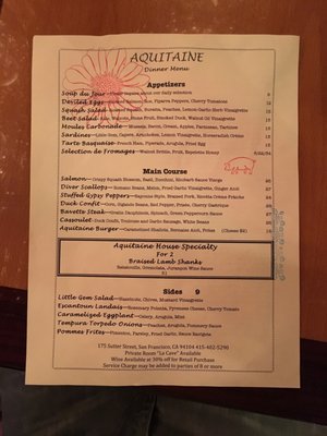 Menu photo 8 Aquitaine San Francisco, CA Menu photo 8 Aquitaine San Francisco, CA