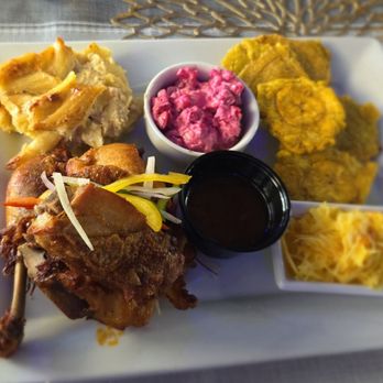 Marabou Lakay - Poulet Frit (Fried Chicken) Sides - fried plantains, baked mac cheese creole, spicy slaw, beet salad & rice choice (not pictured) - Seafood Near Me - Indianapolis, Indiana Marabou Lakay - Poulet Frit (Fried Chicken) Sides - fried plantains, baked mac cheese creole, spicy slaw, beet salad & rice choice (not pictured) - Seafood Near Me - Indianapolis, Indiana