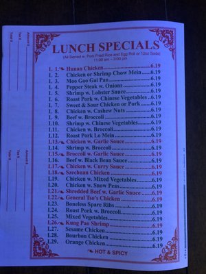 Menu photo 3 Hong Kong Tampa, FL