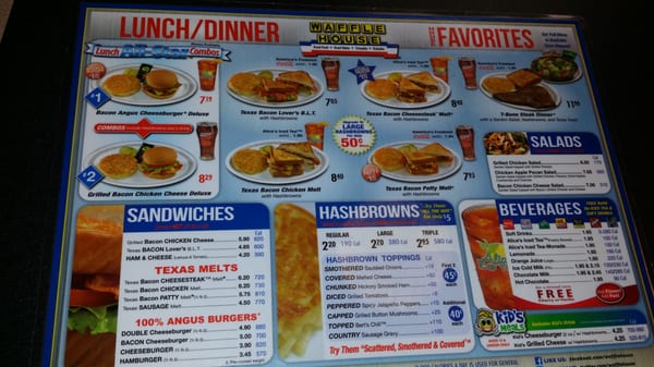 Menu photo 4 Waffle House Tampa, FL Menu photo 4 Waffle House Tampa, FL