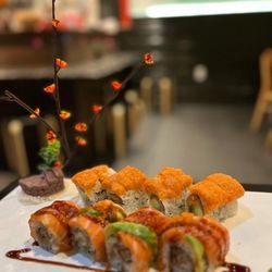 Megumi Japanese Ramen & Sushi Bar - Crazy Salmon Roll Amazing Roll