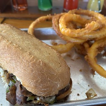 RailHouse Tavern - Philly cheese steak - not much cheese - Burgers Near Me - Cordele, Georgia RailHouse Tavern - Philly cheese steak - not much cheese - Burgers Near Me - Cordele, Georgia