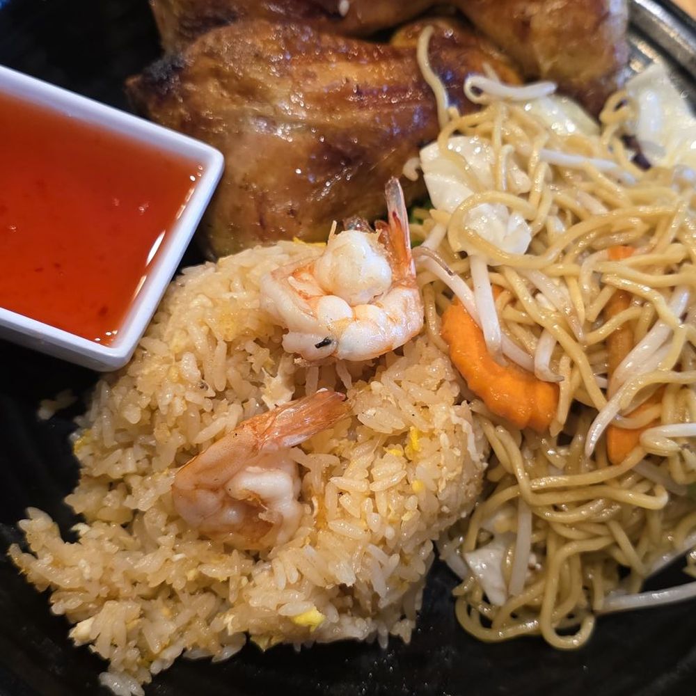 Bangkok BBQ - Combo #1. Very well cooked. The noodles, fried rice, and chicken complimented together and tasted good. - Thai Near Me - Walnut, California Bangkok BBQ - Combo #1. Very well cooked. The noodles, fried rice, and chicken complimented together and tasted good. - Thai Near Me - Walnut, California
