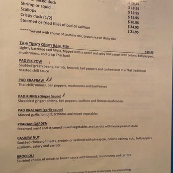 Blue Elephant Restaurant - First entrees page - Thai Near Me - Wilbraham, Massachusetts