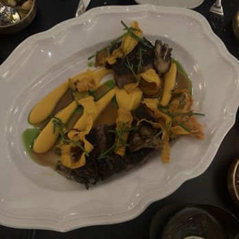 Leila - Short rib entree with squash purée and squash chips (for two) - Italian Near Me - Honolulu, Hawaii