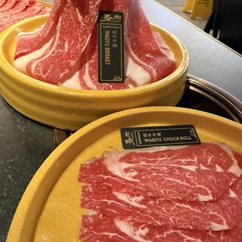 MooMoo Hot Pot - Wagyu chuck roll and brisket. Brisket was our #1 choice - Hot Pot Near Me - Irvine, California MooMoo Hot Pot - Wagyu chuck roll and brisket. Brisket was our #1 choice - Hot Pot Near Me - Irvine, California