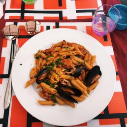 The seafood pasta!