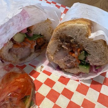 Gold Banh - Pork belly bánh mì kim chi ơn the side for a touch of spice - Sandwiches Near Me - Glendora, California Gold Banh - Pork belly bánh mì kim chi ơn the side for a touch of spice - Sandwiches Near Me - Glendora, California