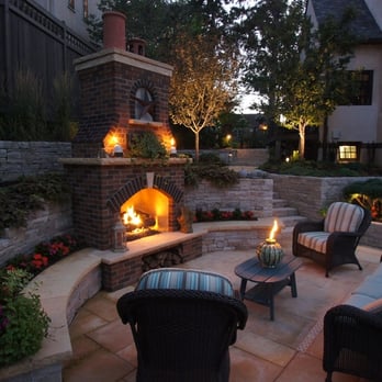 Ground One - A Minneapolis outdoor fireplace designed and installed by Ground One Enterprises of Mn. Natural stone and Clay Bricks - Landscaping Near Me - Bloomington, Minnesota Ground One - A Minneapolis outdoor fireplace designed and installed by Ground One Enterprises of Mn. Natural stone and Clay Bricks - Landscaping Near Me - Bloomington, Minnesota