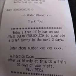 The coupon on the bottom of the receipt also does not work