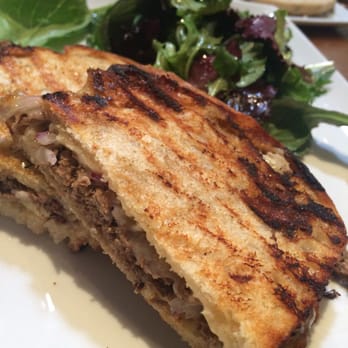 Four Cafe - BRAISED BEEF GRILLED CHEESE - $14.50 slow cooked beef, gruyere cheese, onion & horseradish on country white bread. - New American Near Me - Los Angeles, California