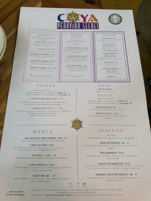 Menu photo 2 Coya Peruvian Secret Del Mar, CA Menu photo 2 Coya Peruvian Secret Del Mar, CA