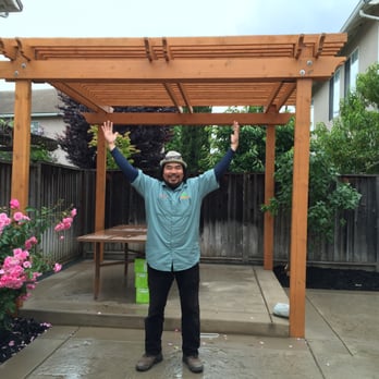 Nine Orange Landscaping - Happy Mr. Kim - with our new pergola - Landscaping Near Me