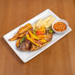 Mabel’s African Cuisine & Bar - Tilapia Bliss with Fried Yams and Plantains