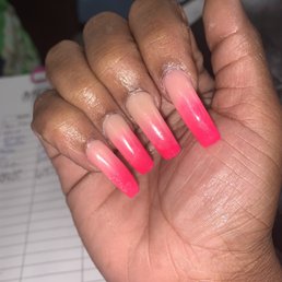 Uneven messy nails and they ripped my nails off to do a full set NEVER GOING HERE AGAIN EVEN IF IT WAS FREE Uneven messy nails and they ripped my nails off to do a full set NEVER GOING HERE AGAIN EVEN IF IT WAS FREE