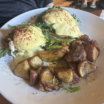 Bistro 76 Cafe & Catering - Chicken Sausage and Arugula Eggs Benedict - Breakfast & Brunch Near Me - Edmonds, Washington