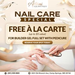 Artemi Nails And Beauty - BUILDER GEL & PEDICURE SPECIAL
Stronger, healthier, and more beautiful nails start here!