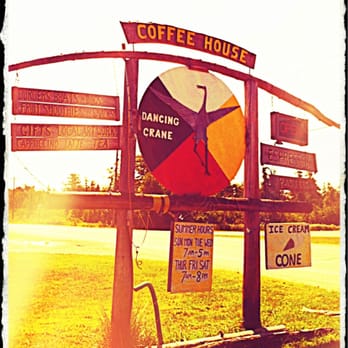 Dancing Crane Coffee House - Dancing Crane's distinctive sign off Lakeshore Dr. in Brimley, MI. - Coffee & Tea Near Me - Brimley, Michigan Dancing Crane Coffee House - Dancing Crane's distinctive sign off Lakeshore Dr. in Brimley, MI. - Coffee & Tea Near Me - Brimley, Michigan