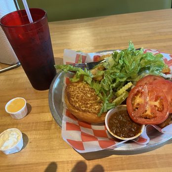 Fuddruckers - Burger completely covered with fresh veggies! - Burgers Near Me - Houston, Texas Fuddruckers - Burger completely covered with fresh veggies! - Burgers Near Me - Houston, Texas
