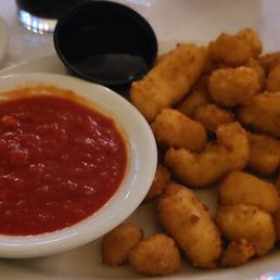 Crispy Cheese Curds w/ marinara & Melba sauce. Crispy Cheese Curds w/ marinara & Melba sauce.