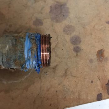 Brock Plumbing - Showing that only 3 threads were screwed in and then hit dirty threads and cracked the pvc . - Plumbing Near Me - Santa Clarita, California Brock Plumbing - Showing that only 3 threads were screwed in and then hit dirty threads and cracked the pvc . - Plumbing Near Me - Santa Clarita, California