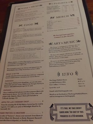 Menu photo 3 The Forge Publick House Fort Collins, CO Menu photo 3 The Forge Publick House Fort Collins, CO