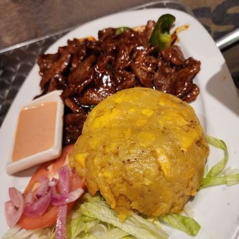 Tayzan - Mofongo with Pepper Steak. It was good but not as flavored as Mongolian Beef - Sushi Bars Near Me - San Juan, Puerto Rico Tayzan - Mofongo with Pepper Steak. It was good but not as flavored as Mongolian Beef - Sushi Bars Near Me - San Juan, Puerto Rico