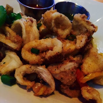 Gra Pow - Fried calimari is cooked perfectly! Not too soggy or crispy - Thai Near Me - Riverside, California Gra Pow - Fried calimari is cooked perfectly! Not too soggy or crispy - Thai Near Me - Riverside, California