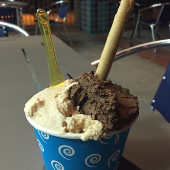 Blue Ice Gelato - Half-hazelnut, half-chocolate, all delicious! - Coffee & Tea Near Me - Tucson, Arizona
