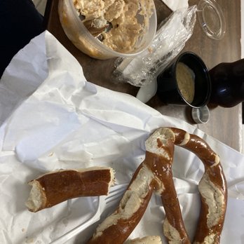 Dockside Pocomoke - Biggest pretzel I have ever seen served with mustard and crab dip. she had eaten most of pretzel - American Near Me - Pocomoke City, Maryland Dockside Pocomoke - Biggest pretzel I have ever seen served with mustard and crab dip. she had eaten most of pretzel - American Near Me - Pocomoke City, Maryland