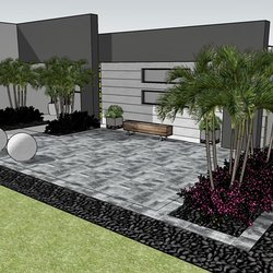 Modern Pavers & More - Mulch, plants, palm trees and pavers .